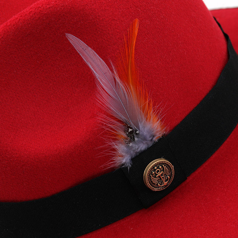 New Great Eaves Feather Ribbon British Retro Hat