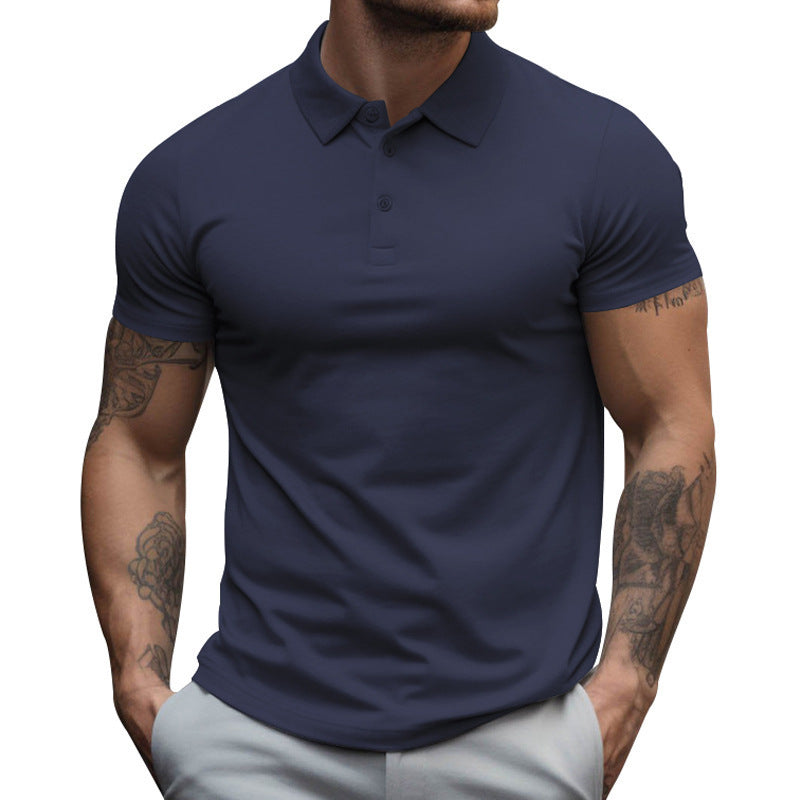 Men's Oversized Collar Solid Color T-shirt