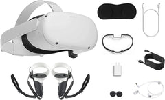 Meta Quest 2 VR Headset Bundle - 128GB SSD, Touch Controllers, 3D Audio, Link Cable & More!