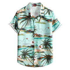 Camisa hawaiana de manga corta con estampado 3D de verano para hombre
