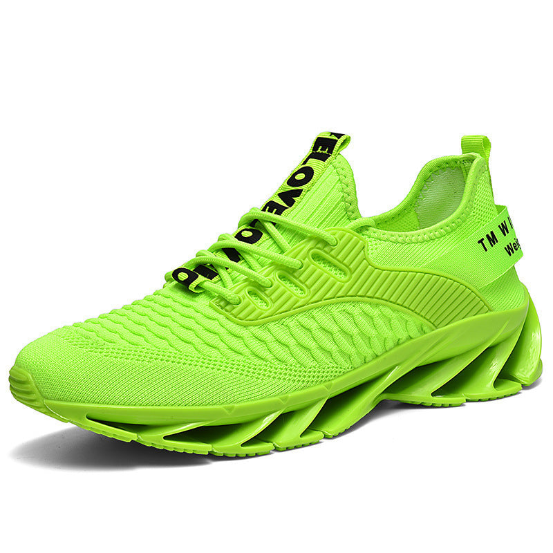 Zapatillas deportivas de moda con diseño de escamas tejidas y voladoras de Fashion Blade