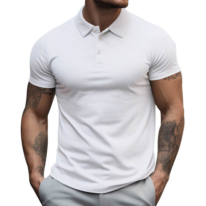 Men's Oversized Collar Solid Color T-shirt