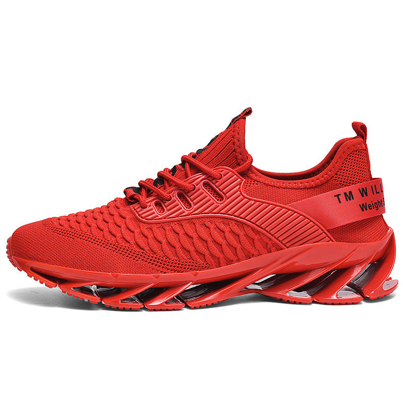 Zapatillas deportivas de moda con diseño de escamas tejidas y voladoras de Fashion Blade