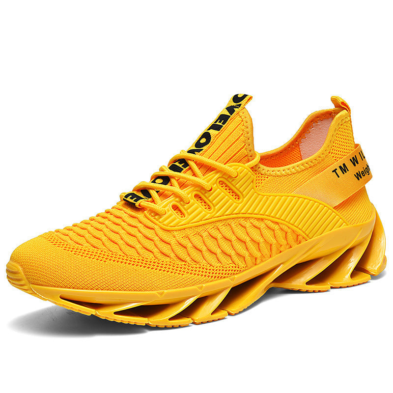 Zapatillas deportivas de moda con diseño de escamas tejidas y voladoras de Fashion Blade