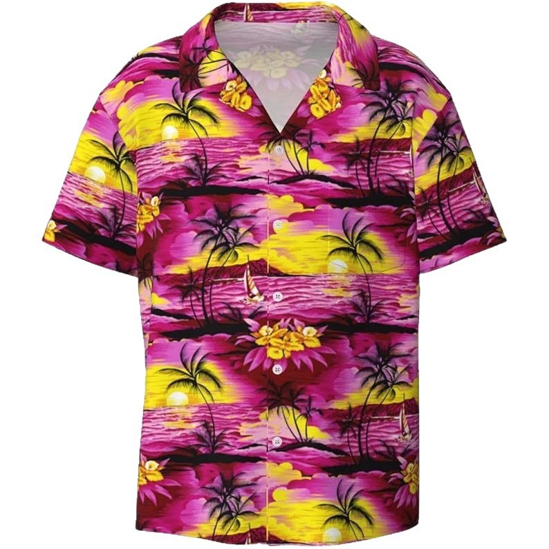 Camisa casual de manga corta para hombre a juego