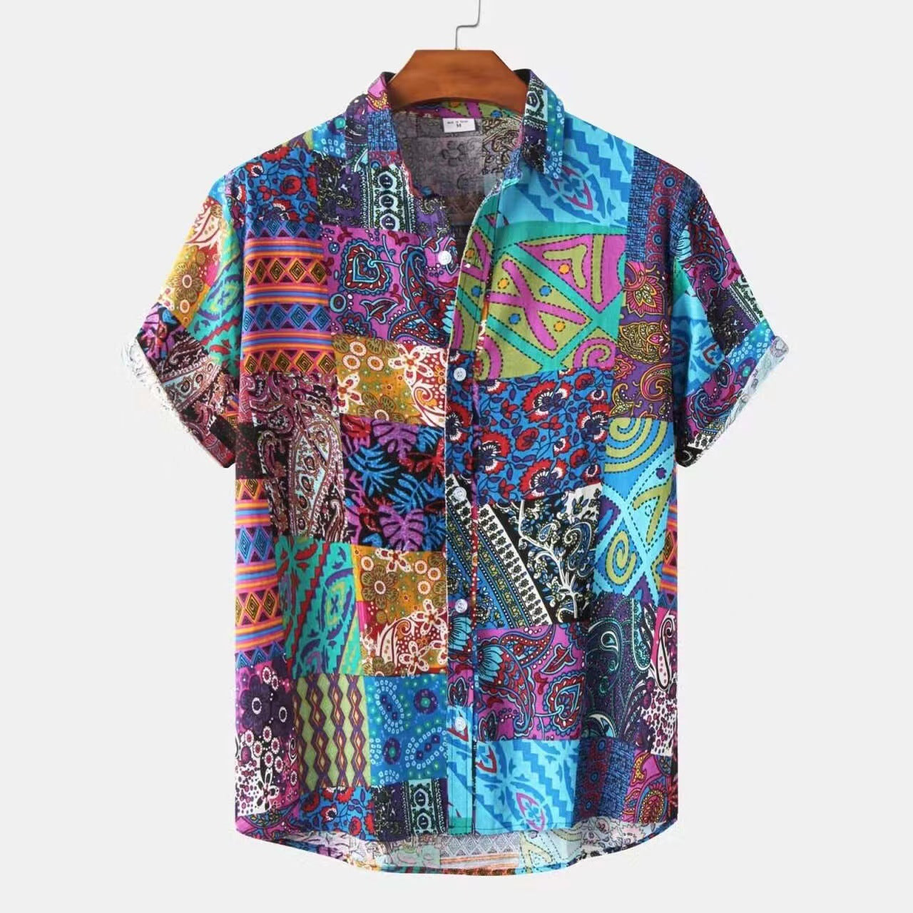 Camisa hawaiana de manga corta con estampado 3D de verano para hombre