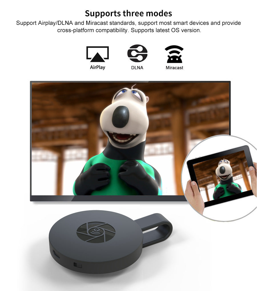 Compatible con Apple, transmisión inalámbrica, dispositivo de TV, teléfono móvil, computadora portátil, WiFi, HD, HDMI, proyector, lupa de video, teléfono inteligente Android IOS
