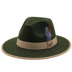 New Great Eaves Feather Ribbon British Retro Hat