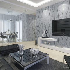 Modern Minimalist Line Three-dimensional Deerskin Velvet Wallpaper