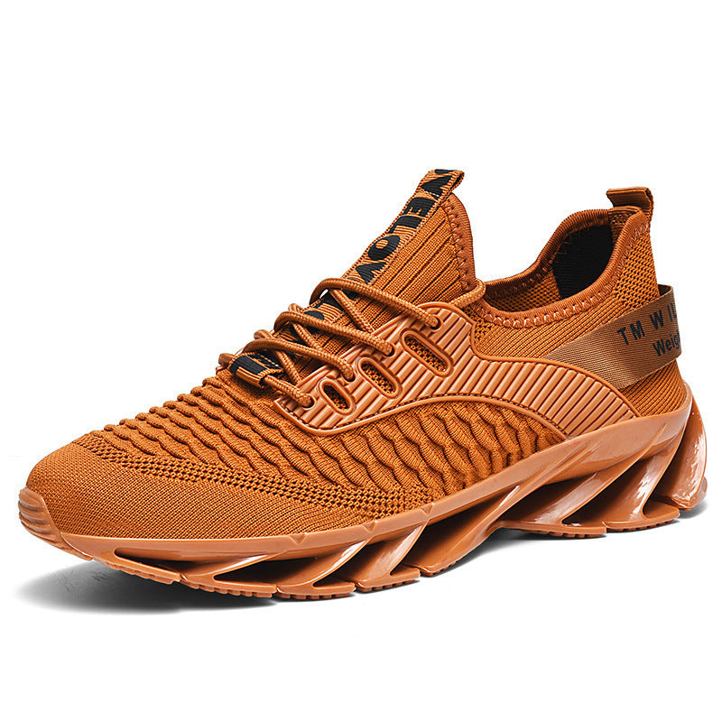 Zapatillas deportivas de moda con diseño de escamas tejidas y voladoras de Fashion Blade