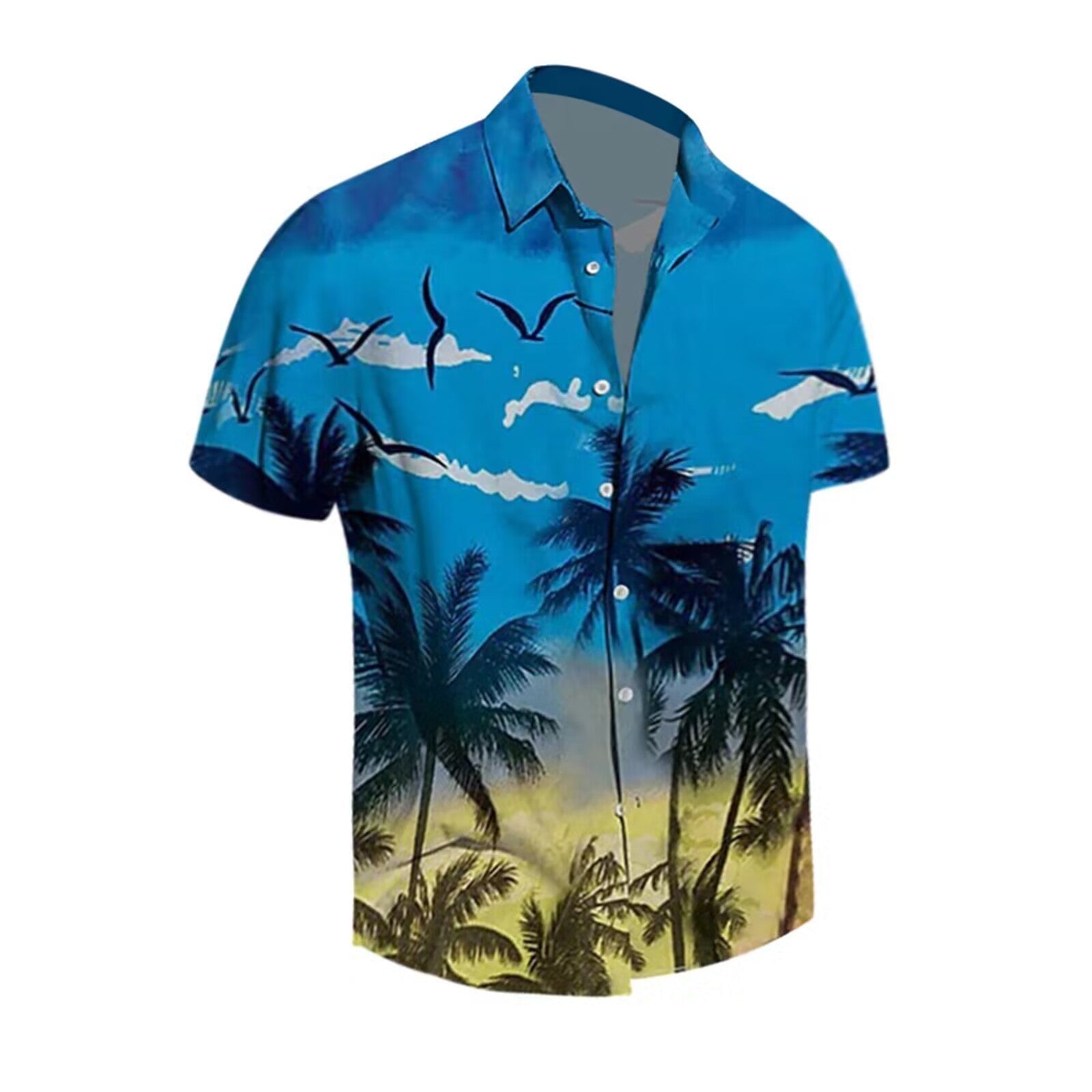 Camisa hawaiana de manga corta con estampado 3D de verano para hombre
