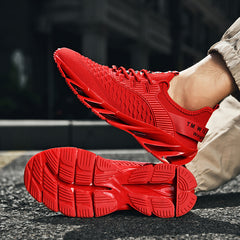 Zapatillas deportivas de moda con diseño de escamas tejidas y voladoras de Fashion Blade