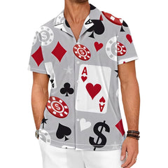 Camisa casual de manga corta para hombre a juego
